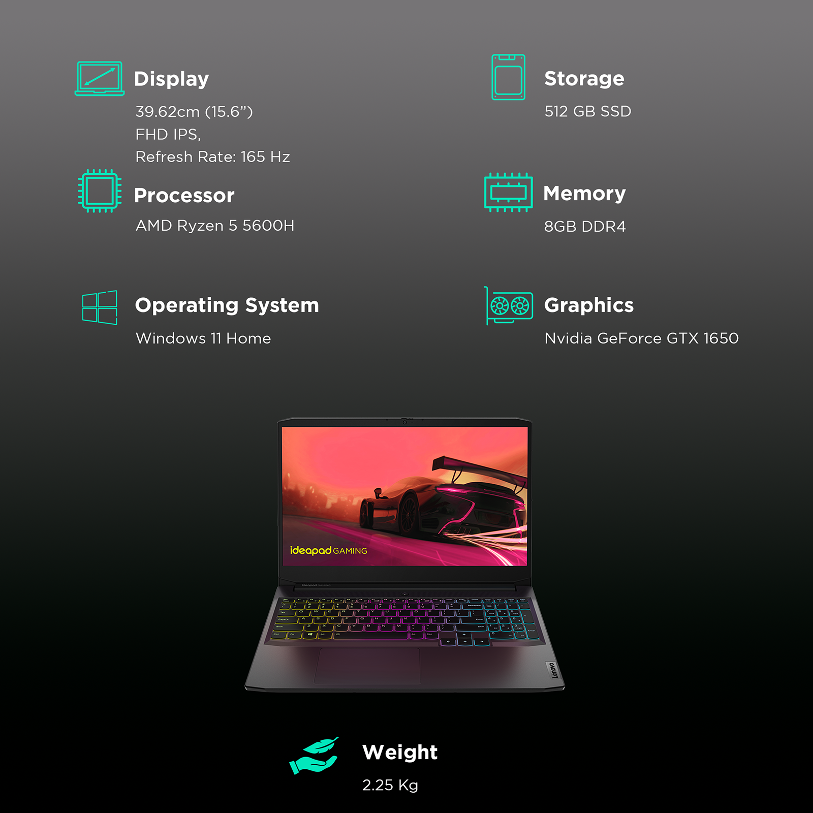 Buy Lenovo IdeaPad Gaming 3 AMD Ryzen 5 (15.6 inch, 8GB Buy Lenovo IdeaPad Gaming 3 AMD Ryzen 5 (15.6 inch, 8GB